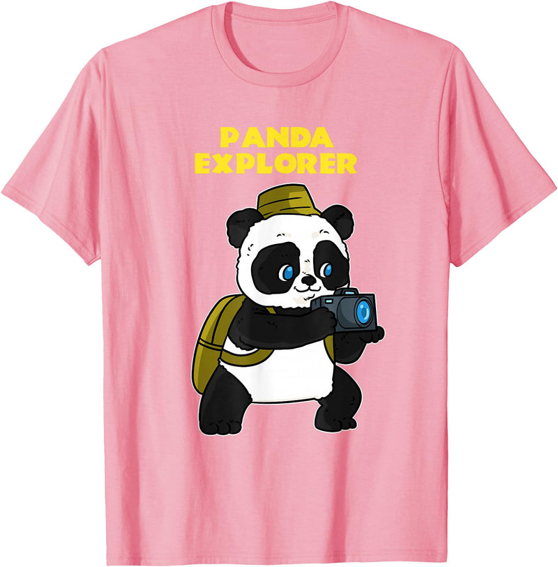 Panda Bear Lovers Clothing Panda Explorer T-Shirt - Pink