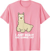 Llama Gifts For Llama Lovers Llama Lover I Just Really Like Llamas, OK Funny Llama T-Shirt - Pink