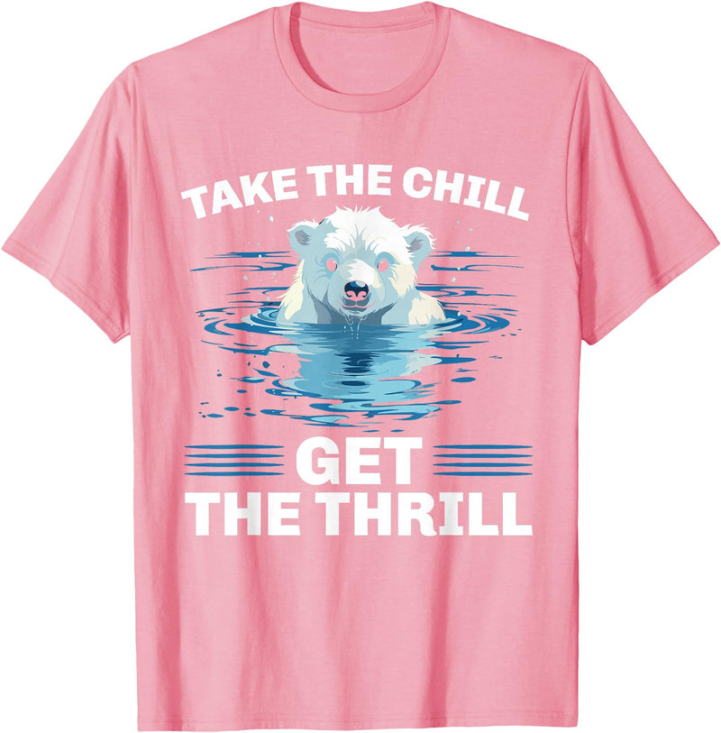 Polar Bear Plunge SteMi Apparel Polar Bear Plunge Icy Water Polar Plunge T-Shirt - Pink