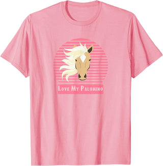 Palomino Horse Gifts Palomino Horse Love My Palomino T-Shirt - Pink