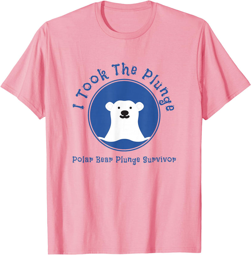 Polar Bear Plunge Polar Plunge Polar Bear I Took The Plunge T-Shirt - Pink