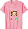 Hamster Calls Funny Phone for Hamster Owners, Animal Lovers T-Shirt - Pink