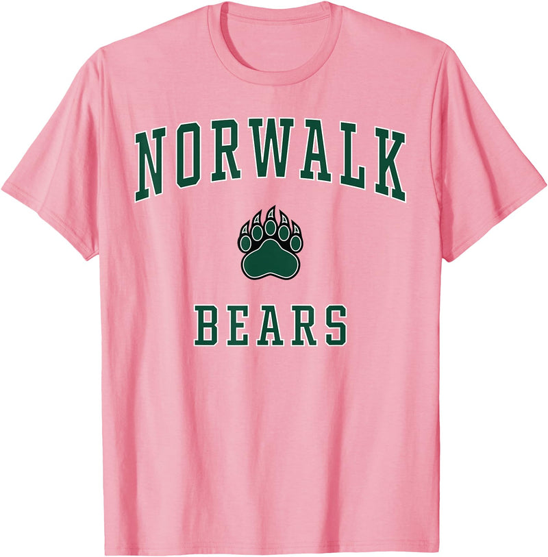 Official High School Fan Gear Norwalk High School Bears T-Shirt - Pink