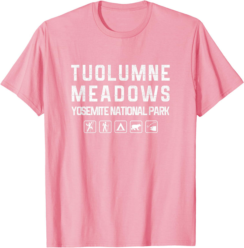 California Shirts Tuolumne Meadows, Yosemite Outdoor T-shirt T-Shirt - Pink