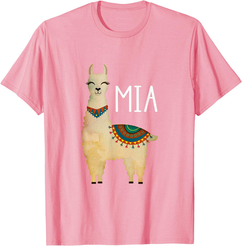 Llama Lover Ideas For Spanish Hispanic Mom Llama Mia Spanish Mom Mamá Mother’s Day Funny T-Shirt - Pink