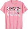 Cow Birthday Shirt For Family Men Women Cow Lover Grandpa Of The Birthday Girl Farm Cow 1 St Birthday Girl T-Shirt - Pink