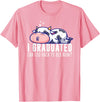 Funny Cow Lovers Graduation Party Outfit Co. Funny Cow Graduation I Graduated Can I Go Back To Bed Now T-Shirt - Pink