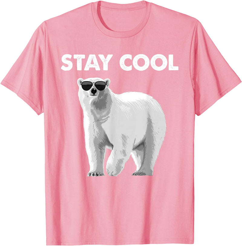 Polar Bear Gift Polar Bear Accessories & Stuff Cool Polar Bear Design for Men Women Kids Polar Bear Lover T-Shirt - Pink
