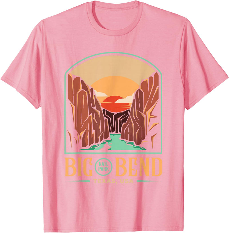 US-Nationalparks Geschenke & Souvenir Big Bend National Park Brewster Texas US Gift T-Shirt - Pink