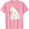 Sassy Southern Charm & Grace Cute & Unique Polar Bear Mama & Baby Cub Love T-Shirt & Gift T-Shirt - Pink