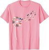 Womens Cow Design Dandelion Cows Stuff for Cow Lover | Womens Cow T-Shirt - Pink