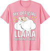 Llama Sleeping Wear Kids, Women & Men Official Sleeping Shirt Sleep Shirt Pajama Naps PJ Llama T-Shirt - Pink