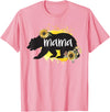 Classy Mom Quotes Co. Mama Bear Sunflower Cute Watercolor Best Mom Ever Theme T-Shirt - Pink