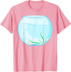 Humours Halloween Fish Bowl Outfits Funny Fish Bowl Costume T-Shirt - Pink
