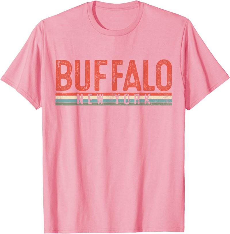 USAClassicTeez Buffalo New York Retro Vintage Gift T-Shirt - Pink