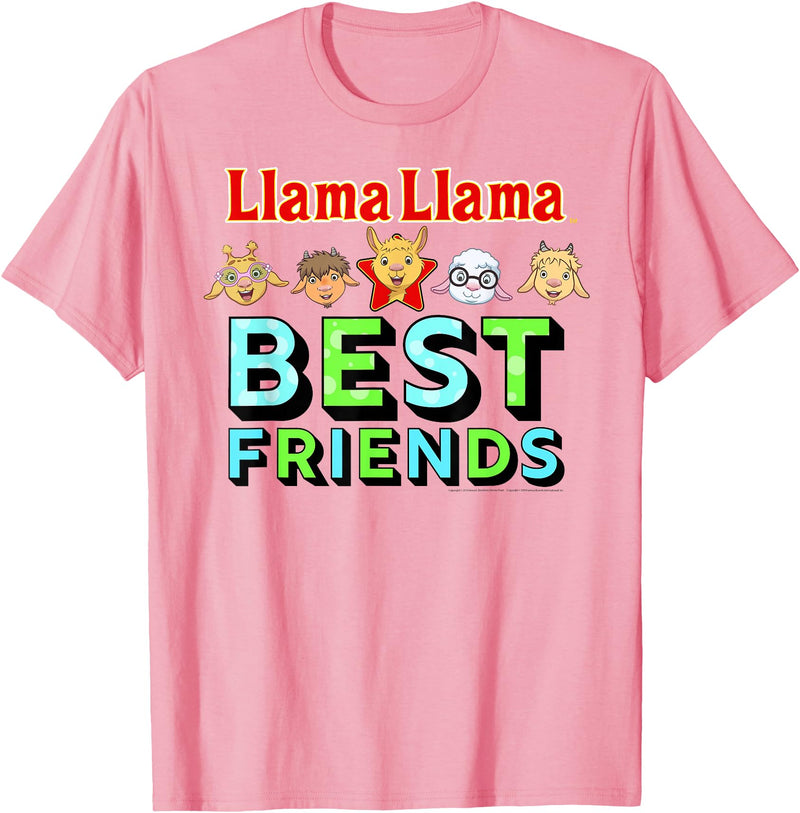 Llama Llama Netflix Best Friends Tee Shirt T-Shirt - Pink