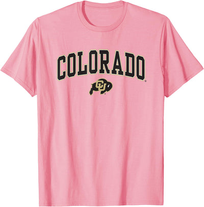 Cow Elite Authentics Pink Colorado Buffaloes Arch Over T-Shirt