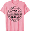 Lassen Volcanic National Park California USA Retro Lassen Volcanic National Park T-Shirt - Pink