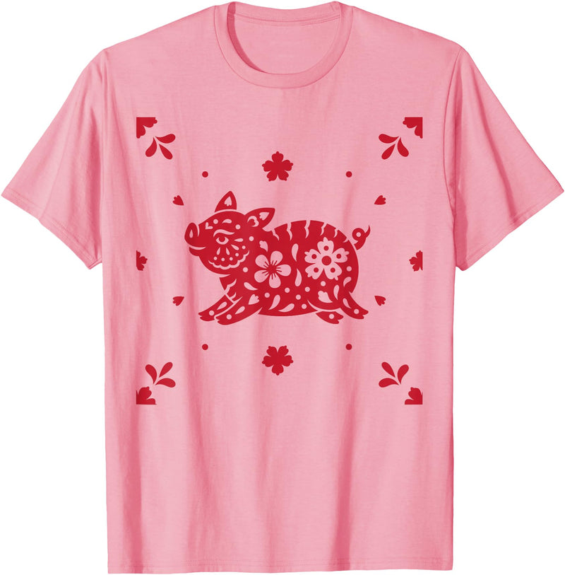 Chinese Zodiac Pig T-Shirt - Pink