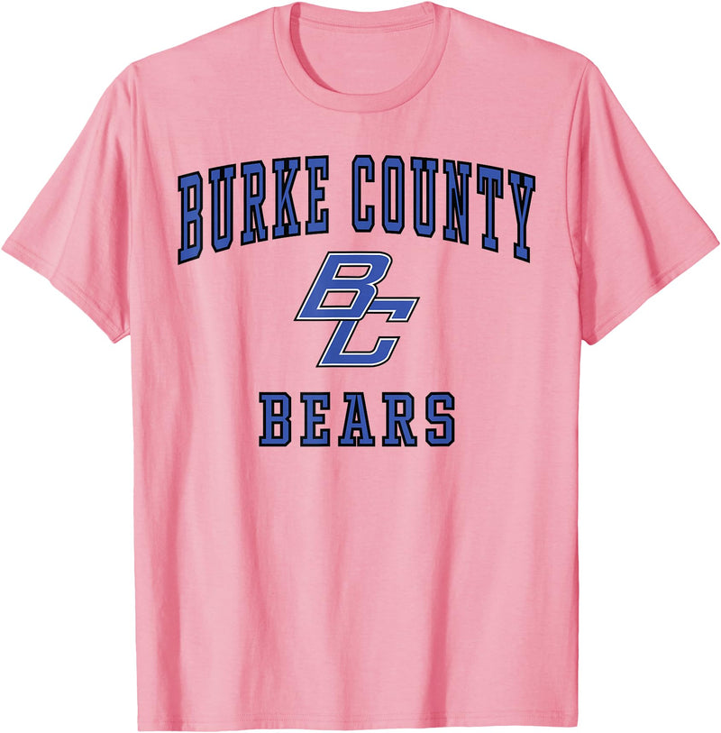 Official High School Fan Gear Burke County High School Bears T-shirt C1 T-Shirt - Pink