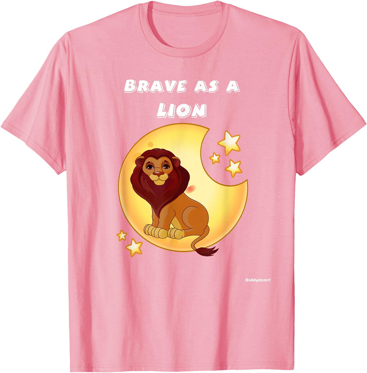 Bravery Brave As A Lion Present Bravery Brave Child Present Brave As A Lion T-Shirt - Pink