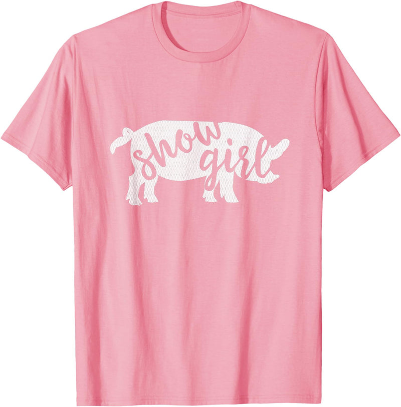 Pig Showing T-Shirts & Gifts Cute Show Girl Pig Shirt T-Shirt - Pink