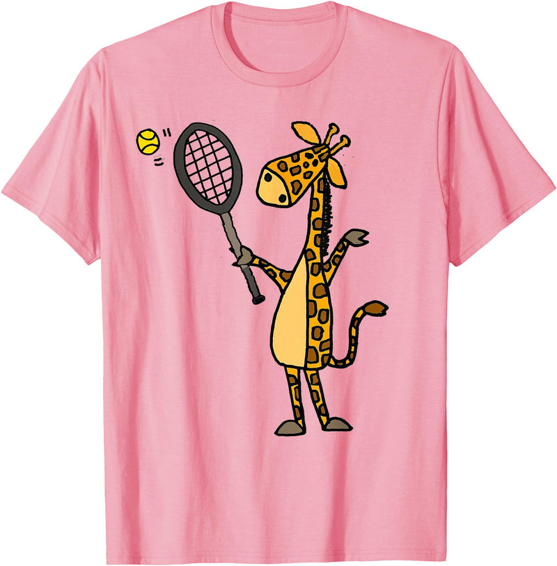 SmileteesSports Giraffe Playing T-Shirt T-Shirt - Pink