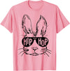 Hippity Rabbit Funny Hip Hop Bunny with Sunglasses Easter T-Shirt in Pink