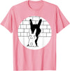 Funny Rabbit Bunny Animal Shadow Puppet T-Shirt in Pink