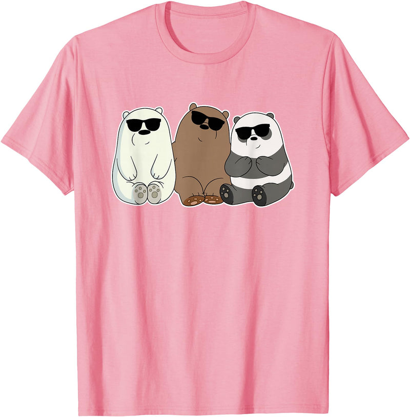 Global Warming Awareness Arctic Winter Ice Ice Bear With Sunglasses Polar Bear Plunge T-Shirt - Pink