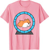 Hamster in a Hamster Wheel Pet Hamster T-Shirt - Pink