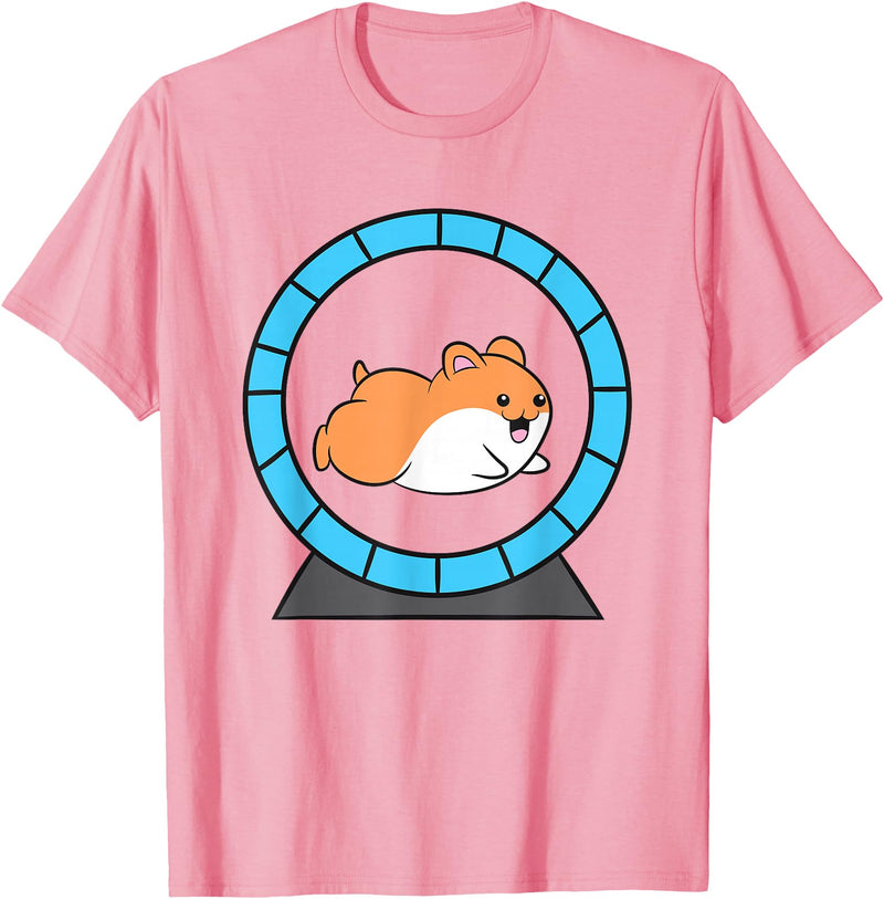 Hamster in a Hamster Wheel Pet Hamster T-Shirt - Pink