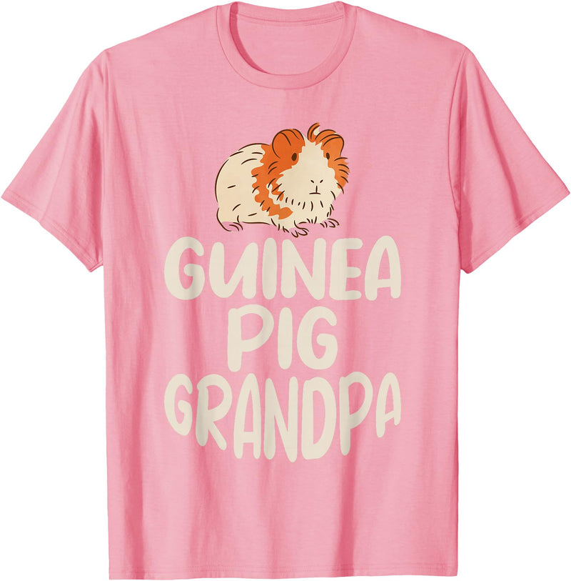 Gift Guinea Pig Owner & Accessories Guinea Pig Grandpa T-Shirt - Pink