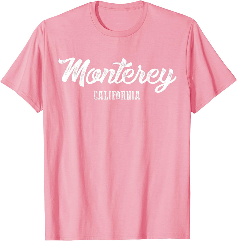 California Original Apparel Monterey T Shirt - California Souvenir Landmark Gift Shirt - Pink
