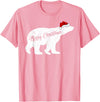 Matching Santa Polar Bear Christmas Gifts Polar Bear Animal Lover Xmas Santa Hat Polar Bear Christmas T-Shirt - Pink