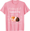 Cute & Funny Guinea Pig Gifts For Women Men Kids x Anatomy Of A Guinea Pig T-Shirt - Black, Small - Pink