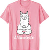 Cute Yoga Shirts - Llamaste Llamaste - Cute Yoga Lovers Gift, Adorable Llama Fitness T-Shirt - Pink