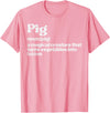 BBQ Barbecue Shirts Men Women Grilling Gifts Pig Definition Bacon Funny Bbq Barbecue Grill Men Women Kids T-Shirt - Pink