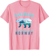 Longyearbyen am Nordkap und Spitzbergen Inseln Svalbard Spitzbergen Islands Norway Fjords with Polar Bear T-Shirt - Pink