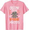 Halloween by Joy Haus Creepin It Real with My 4th Grade Monsters Halloween Teacher T-Shirt - Pink