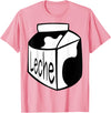 Clever Witty Milk Designs Leche Spanish Milk Carton Dairy Lover T-Shirt - Pink