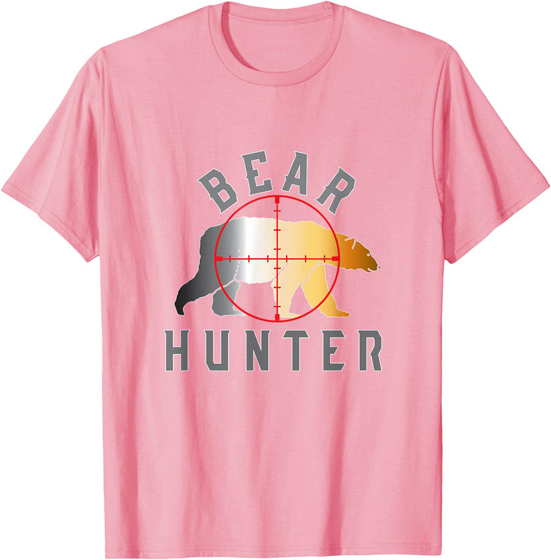 Gay Pride Gear Bear Hunter Gay Bear T-shirt For Men T-Shirt - Pink