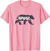 Nonnie Bear Cute Novelty Gifts Nonnie Bear Cool Vintage Floral Graphics T-Shirt - Pink