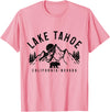 We Love Lake Tahoe - California Nevada Lake Tahoe California Nevada Mountains Bear Nature Vintage T-Shirt - Pink