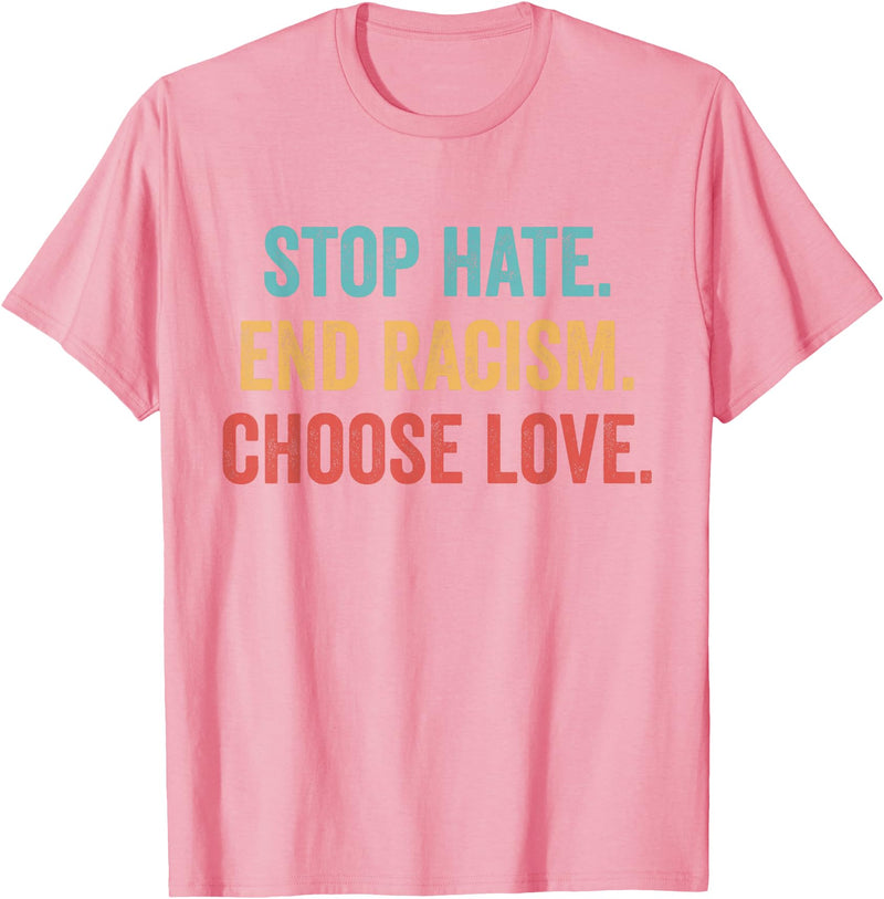 Choose Love Buffalo - Stop Hate End Racism Choose Love T-Shirt - Pink