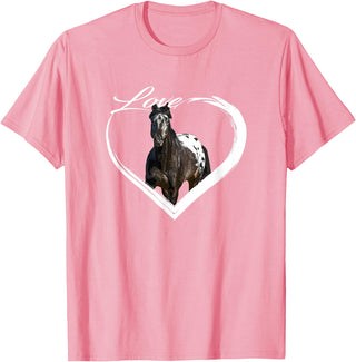 Horse Lover Gifts I Love Horses Love Appaloosa Paint Horse Lover of Horses Gift T-Shirt - Pink