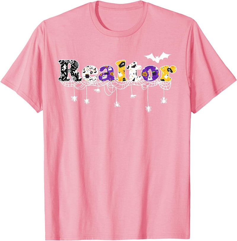 Realtor Halloween Costume Realtor Halloween Real Estate Agency T-Shirt - Pink