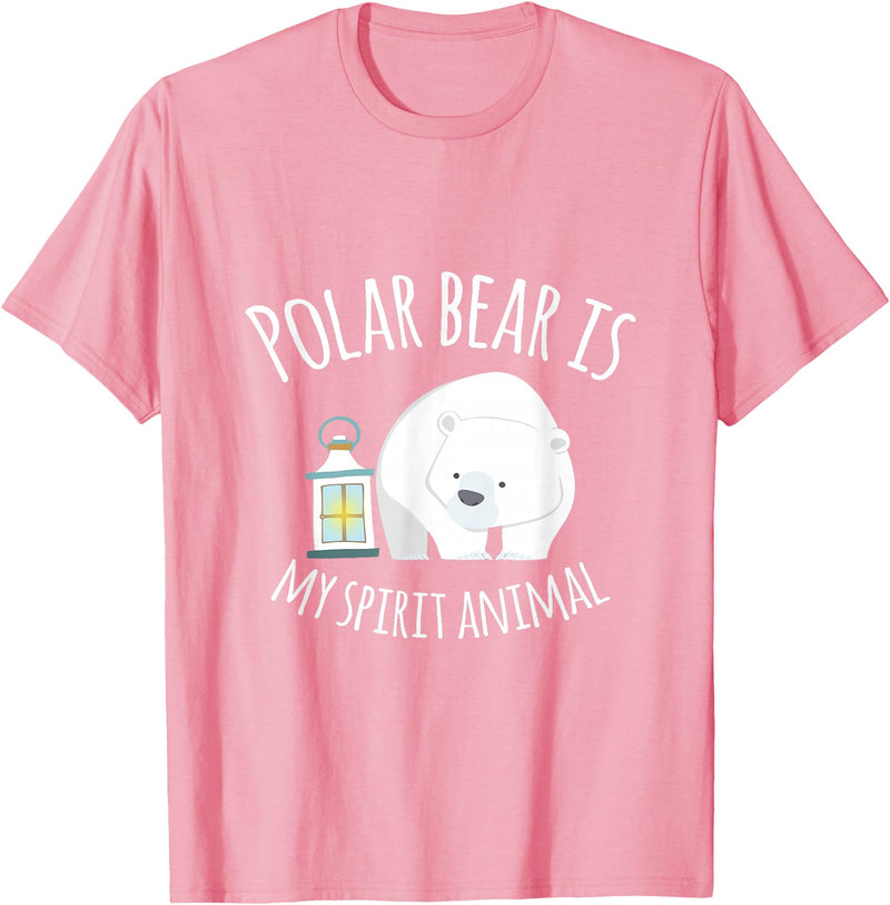 UAB KIDKIS Polar Bear Is My Ghost Animal Funny Gift T-Shirt - Pink