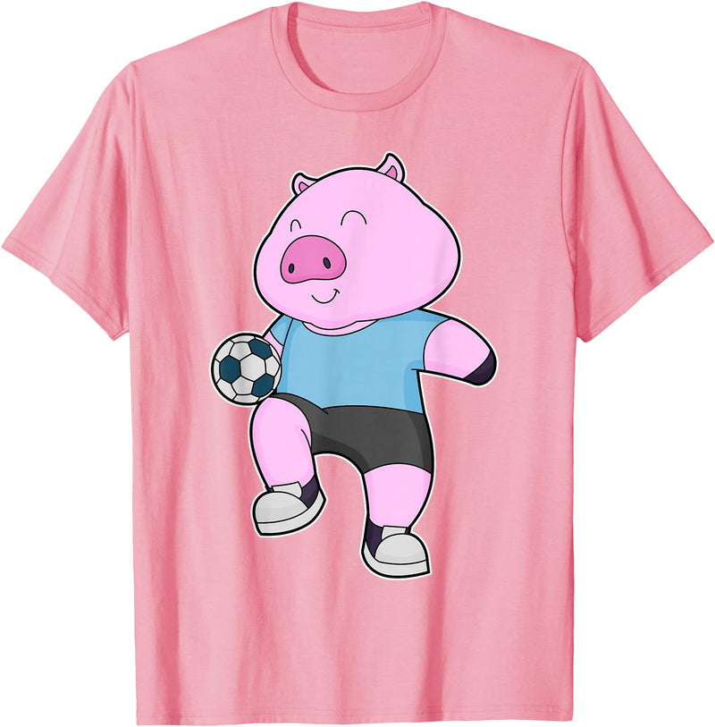 Snabdesign84 Pig Soccer player Soccer Sports T-Shirt - Pink