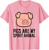 Pig Lover and Pig Farmer Gifts And Tees Pig Lover My Spirit Animal Is A Pig T-Shirt - Pink